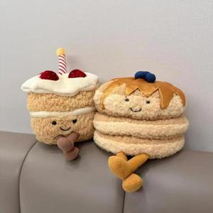 젤리캣 뉴욕 레스토랑 딸기 케이크 머핀 인형 고양이와 강아지 놀이 인터랙티브 동반자 장난감 소녀 애완동