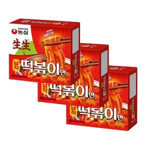 농심 생생 납작떡볶이면 258g, 3개