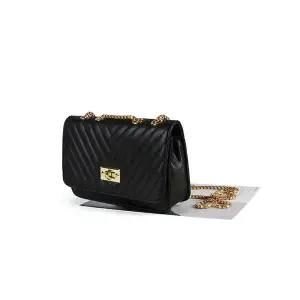 [콩심팥심]쉐브론 퀄팅바디 캐주얼룩 정장 오피스룩 체인백 골드 명품미니백