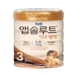 앱솔루트 명작 2FL 분유 3단계 (12~24개월) 800g 1캔