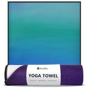 은젤 핫 요가 타월, 논 슬립 매트 타월 땀 흡수성 프린트 요가, 필라테스 및 운동을 위한 그립 도트가 있는 72인치 x 24인치, 오션 멜트