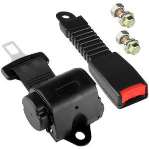 LEAPGOMAX 리트랙터블 61인치 DOT 안전벨트, 골프 카트 이지고, 야마하, 클럽카, 콘, 스타, 존 카트용 유니버설 2포인트 조절식 안전벨트 (1세트)