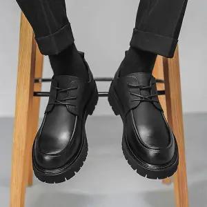 남성 블랙 닥터마틴 더비슈즈 통굽 로퍼 캐주얼화 (41552174)