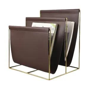 가방보관대 잡지 거치대 정리함 랙 진갈색 신문꽂이 레스토랑 정리 가방랙