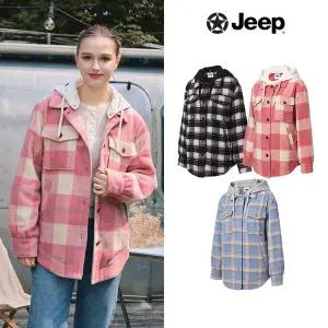 25FW 지프 여성 패딩 체크셔켓 1종