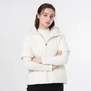 투엘라 리얼퀸 여성 골프 방풍안감 후드 반팔 경량 패딩 자켓 W6WJ01)