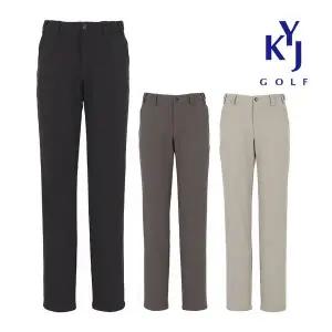 [김영주골프] 겨울 히든밴딩 기모 슬랙스 스판 일자핏 방한 남성 골프 바지 DPWMSL32