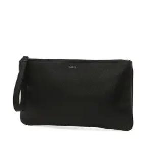 헤지스 액세서리 26SS [선물추천][Online 한정판][BASIC] 블랙 가죽 스트랩 클러치백 HJHO6E997BK