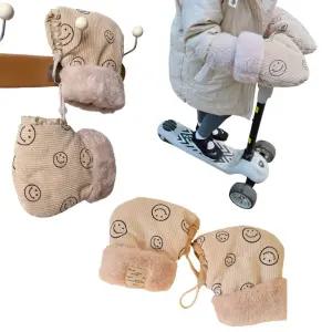 킥보드 골지 방한 장갑 1p 글러브 핸드 어린이 유아 스마일 자전거 겨울 방풍 보온