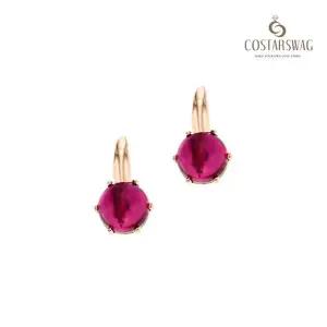 14K골드 귀걸이 OPE-OT루비 원터치형