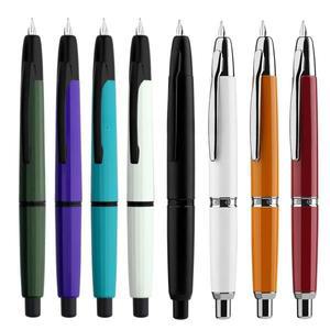 MAJOHN A1/2 부드러운 캡리스 만년필 개폐식 EF 펜촉 수지/금속 잉크 변환기 사무실 학교 용품 쓰기 선물