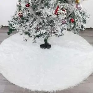 트리스커트 크리스마스 트리 바닥 덮개 화이트 커버 90cm