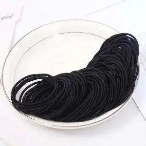 [콩심팥심]머리끈 머리끈대용량 헤어스타일 블랙 헤어밴드예