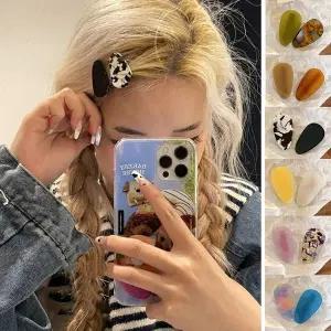 물방울 패턴 헤어 집게핀 2P URD426 머리핀 쥬얼리 헤 자동핀 헤어집게