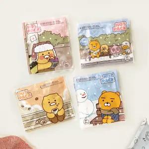 카카오프렌즈 춘식이 따끈핫팩 단체 라이언 180g 대용량 캠핑 일회용손난로 군인 스키 학생