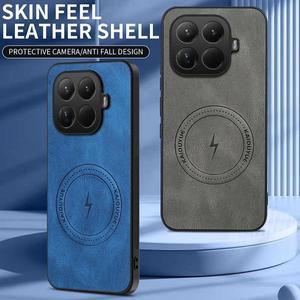 샤오미 15T 프로 / 케이스용 PU 가죽 커버 고급 자동차 자석 하드 플라스틱 충격  폰 보호