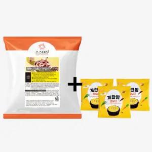 소스대장 엽땡식 초보맛 매운 떡볶이 분말 400g + 계란찜 파우더(7g 3개), 1세트 식사 집밥 식사 일식 식사