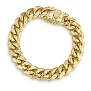 CG&KYGG 12MM 18MM 14K 골드 도금 쿠바 링크 브레이슬릿, 청키 316L 스테인리스 스틸 체인, 생일 및 공휴일 선물(딜리케이트 패키지, 스탬프가 있는 이중 안전 걸쇠)