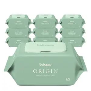 베베숲 오리진 캡형 대용량 엠보싱 아기물티슈 100매 10개 베스트 물티슈
