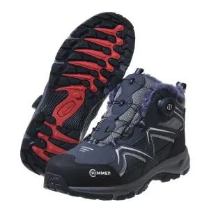 힘맨 중단화 방한 안전화 HM-806N 다이얼 네이비 겨울 기능성 작업화 털달린 방한화