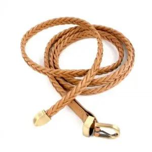 꽈배기 인기 여자 가죽 벨트 감성 슬림 정장 브라운