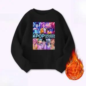 kpop 데몬헌터스 티셔츠 맨투맨 후드티 플리스 케데헌 기모 겨울 키즈긴팔 오버핏 루미