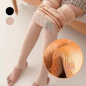 겨울레깅스기모 골프 타이즈  발고리형 안감 방한 스타킹 살색 융털 vwx706