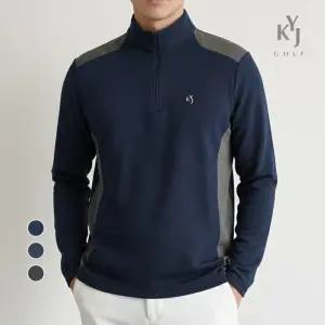 김영주골프 남성 반집업 기모티셔츠 겨울 골프 등산 하이넥 긴팔티 출근 데일리 KRMT6103