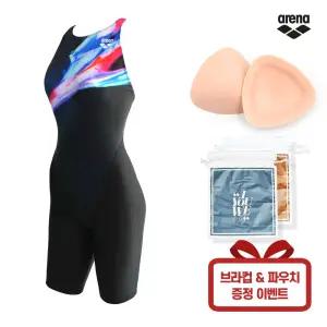 ARENA 아레나 여자 실내 수영복 반신4부 A4FL1LD37 브라컵 파우치 증정