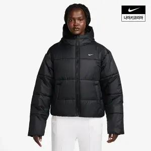 나이키 스포츠웨어 클래식 패딩 여성 써마 핏 루즈 후드 재킷 FZ5900-010