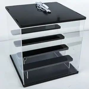 투명 장식장 피규어 건담 진열장 led 장식장 4단 조명 디스플레이 미니피규어 아크릴 수집품 무드등