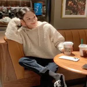 울 부클 루즈핏 후드 니트 (7color)