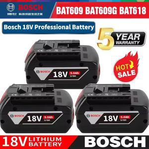 새로운 오리지널 Bosch 18V 5.0Ah, bosch 5ah 배터리, 교체 가능한 BAT609BAT609G 100% 새로운 충전식 리튬 이온 도구 배터리