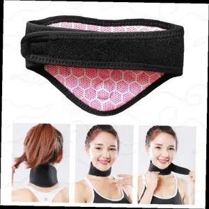 토르마린 자가발열 목찜질기 육각패턴 온열패드 목보호대