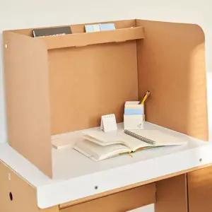 재택 종이 책상 칸막이 조립식 접이식 1인용 독서실 책상 가림막 공부방 소형 개인 스터디 재활용 이동