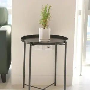 조립식 철제 사이드 테이블 인테리어 미니 침대 원형 협탁 소파