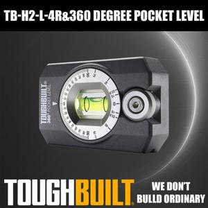 ToughBuilt TB-H2-L-4R 360도 포켓 레벨 도구 액세서리 건설 리노베이션