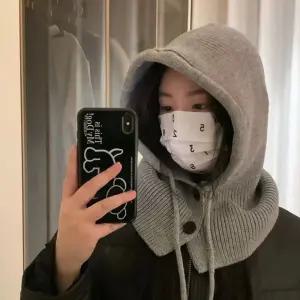 니트 바라클라바 후드 남자 여성 단추 방한 발라클라바 YJ169