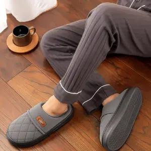 거실 사무실 남성 슬리퍼 실내 방수 실외 논슬립 생활 회장님 겨울 사무실 실내 층간소음방지 방수 방한