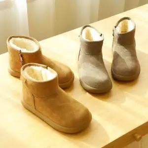 고급 소가죽 털 안감 따뜻한 겨울 아동 초등학생 부츠 (200-235)