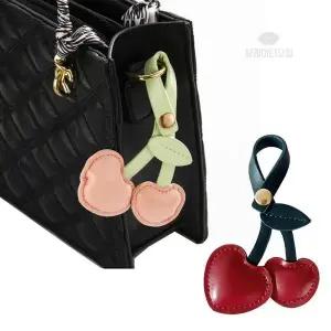 고품질 뷰레이터닷컴 체리 가죽 키링 키홀더 똑딱이 열쇠고리 (WFFUG22)