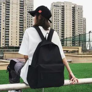 [룽스]심플 백팩 포켓 가방 학생 수납