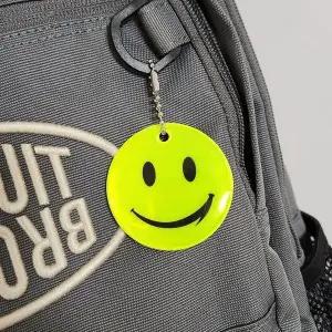 [하프클럽/]스마일 반사 가방 형광 키링 안전 빛 고리 신