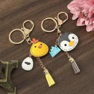 [하프클럽/]인기 베스트 펭귄 열쇠고리 2종세트 애니멀 키