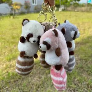 [하프클럽/]풍성한꼬리 라쿤 인기 베스트 인형 차 가방 키