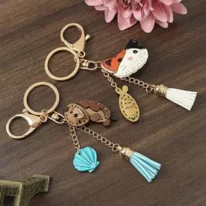 [하프클럽/]자동차 열쇠고리 키홀더 해달과 2종세트 선물