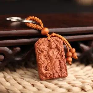 [하프클럽/]인기 용 부적 행운 불교 관세음보살 키링 합격