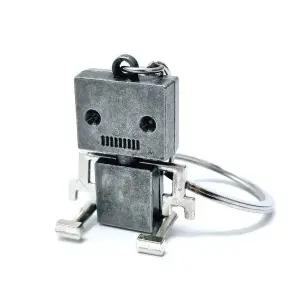 [하프클럽/]실버 키링 가방 귀여운 커플 로봇 우정 키홀더