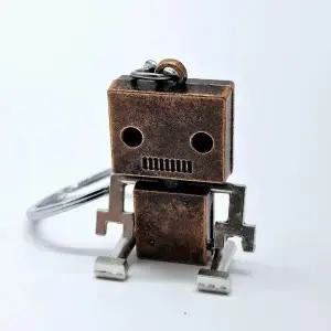 [하프클럽/]가방 브론즈 로봇 귀여운 커플 인형 키홀더 키