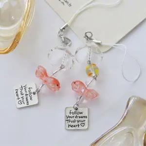 [하프클럽/]인기 후우링 장식 에어팟 키링 열쇠고리 금붕어